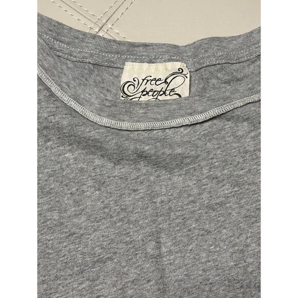 Free People Still Got It Grey Oversized Voluminous Sleeve Top size Large - Picture 4 of 8